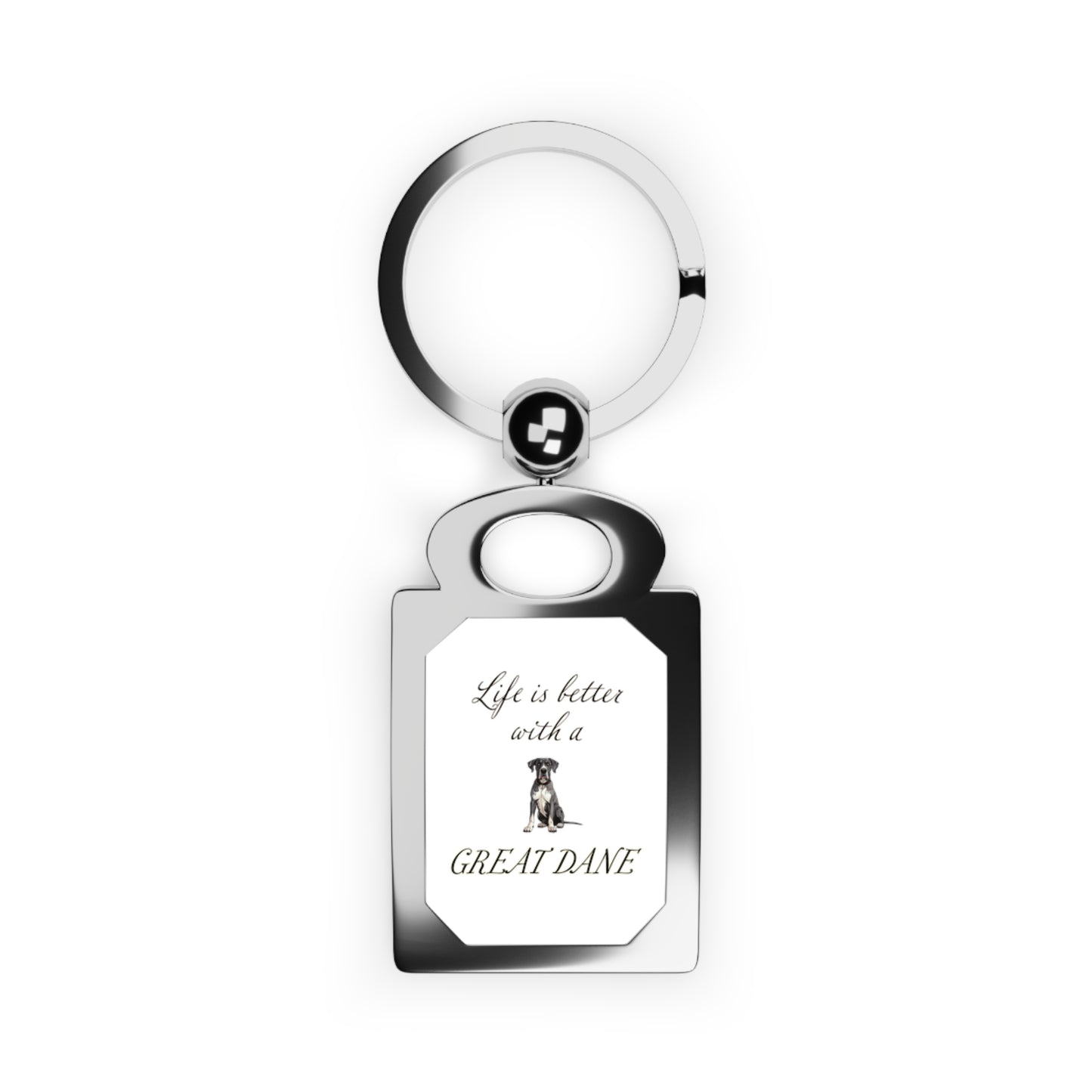 Life is Better with a Great Dane Keyring