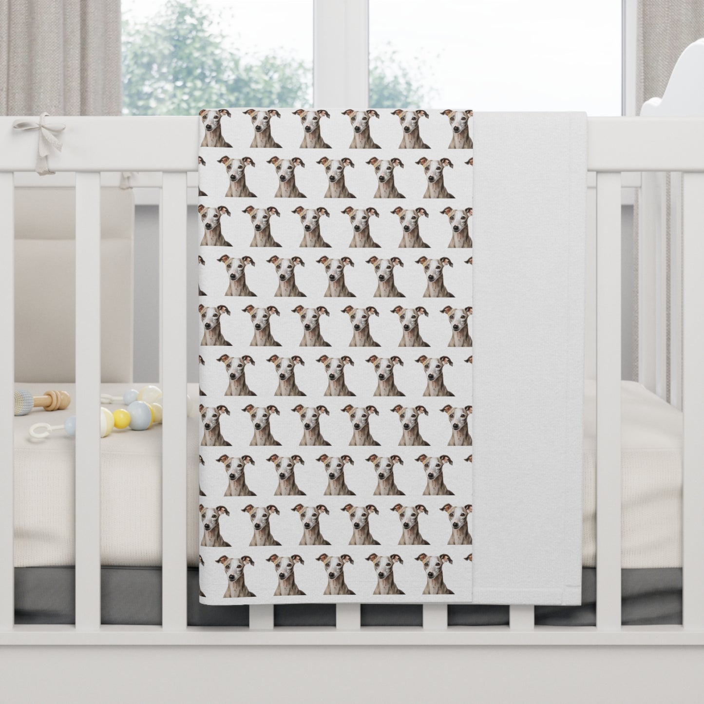 Whippet Soft Fleece Baby Blanket