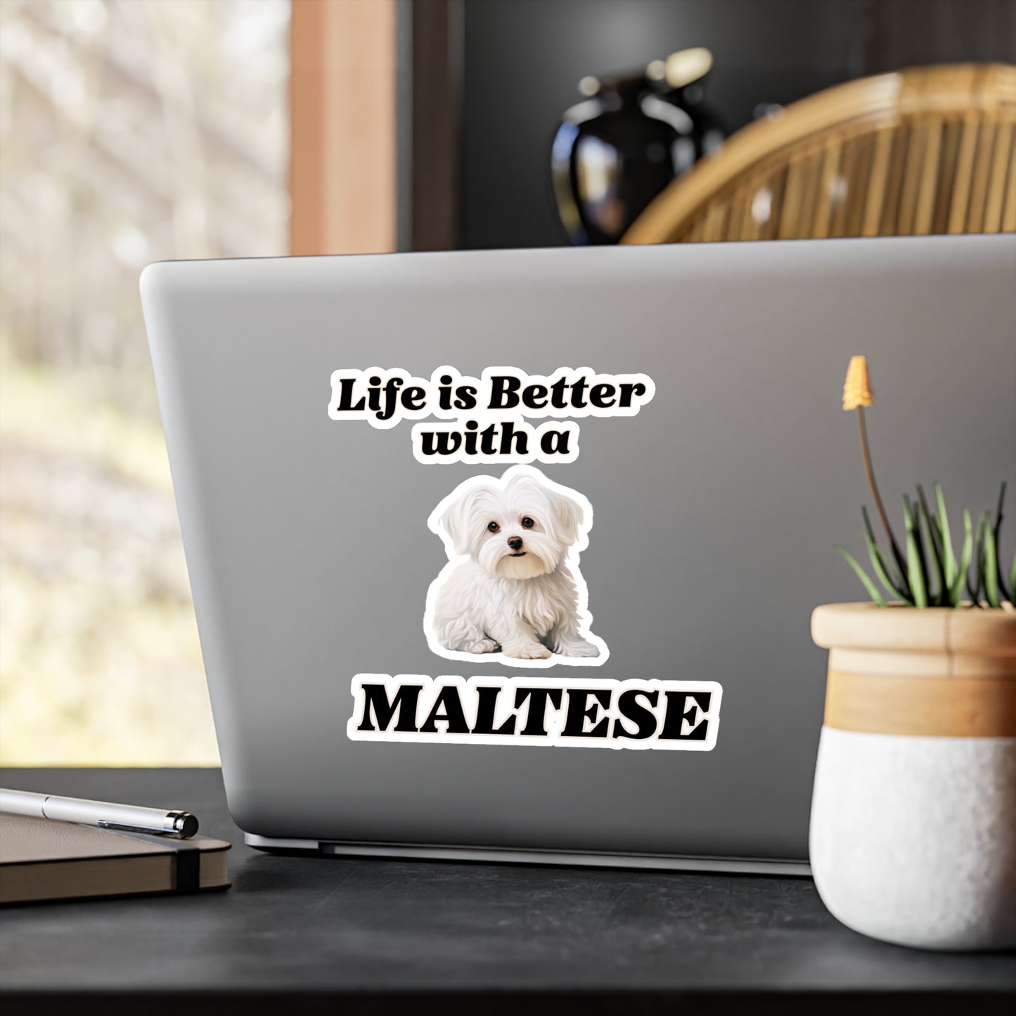 Maltese Sticker - Vinyl Dog Decals