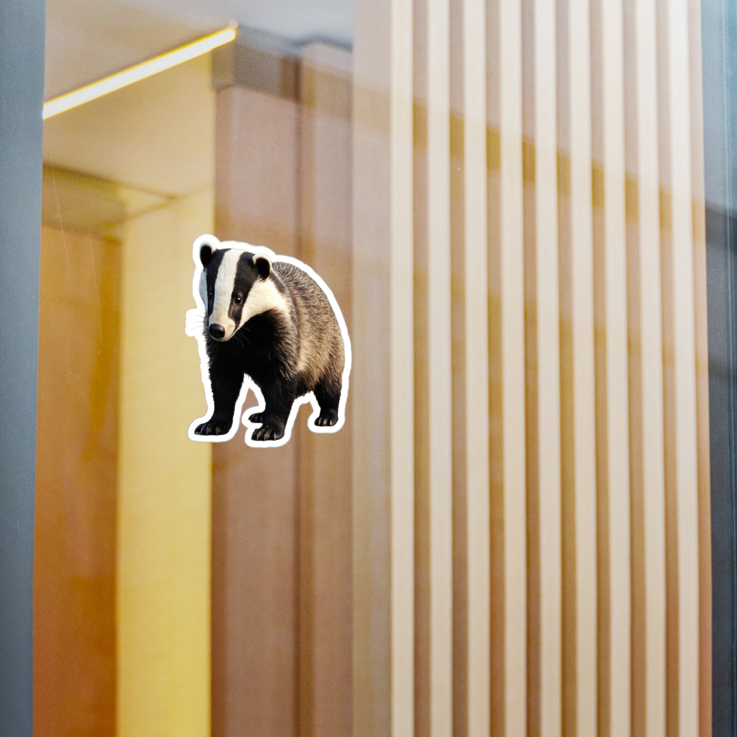 Badger Sticker Decal, Nature Animal Lover Gift, Laptop Water Bottle Phone Decal, Car Bumper Sticker, Wildlife Vinyl Sticker