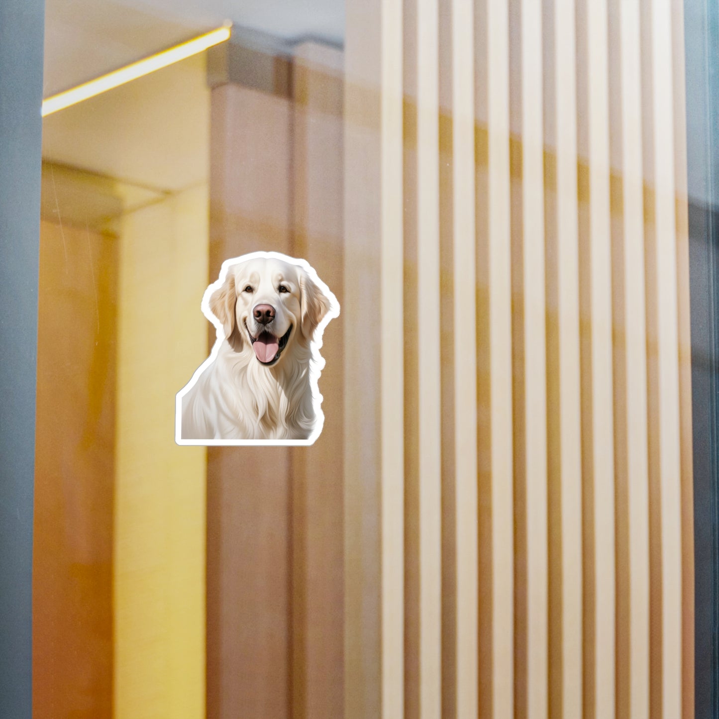 White Golden Retriever Sticker - Dog Vinyl Decals