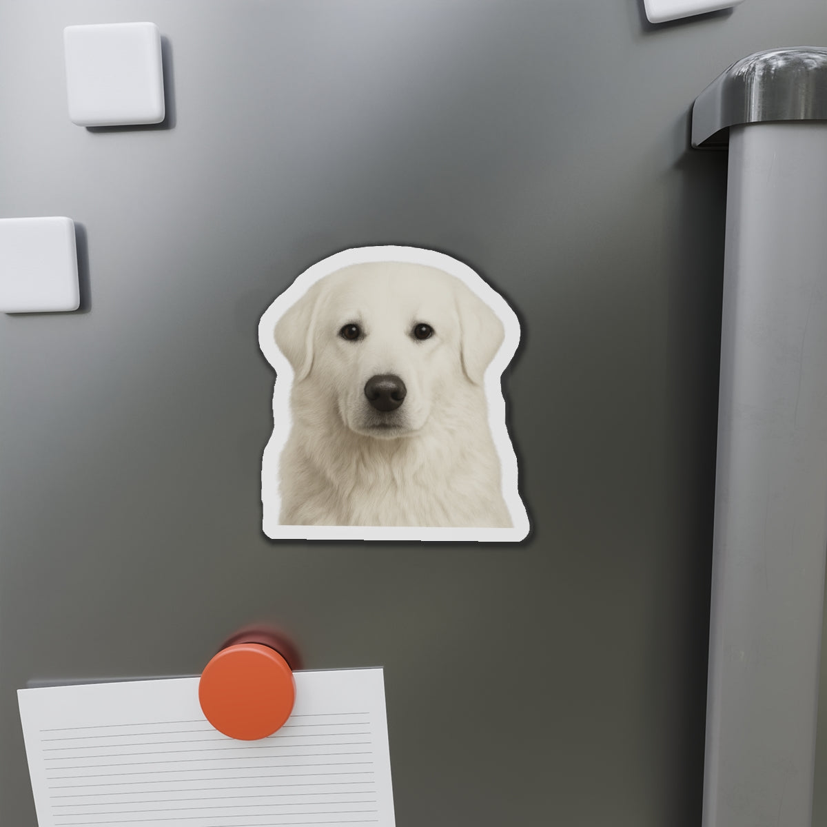 Akbash Die-Cut Magnet, Fridge Magnet, Cute Dog Magnet, Animal Lover Gift, Pet Owner Decor, Kitchen Decor