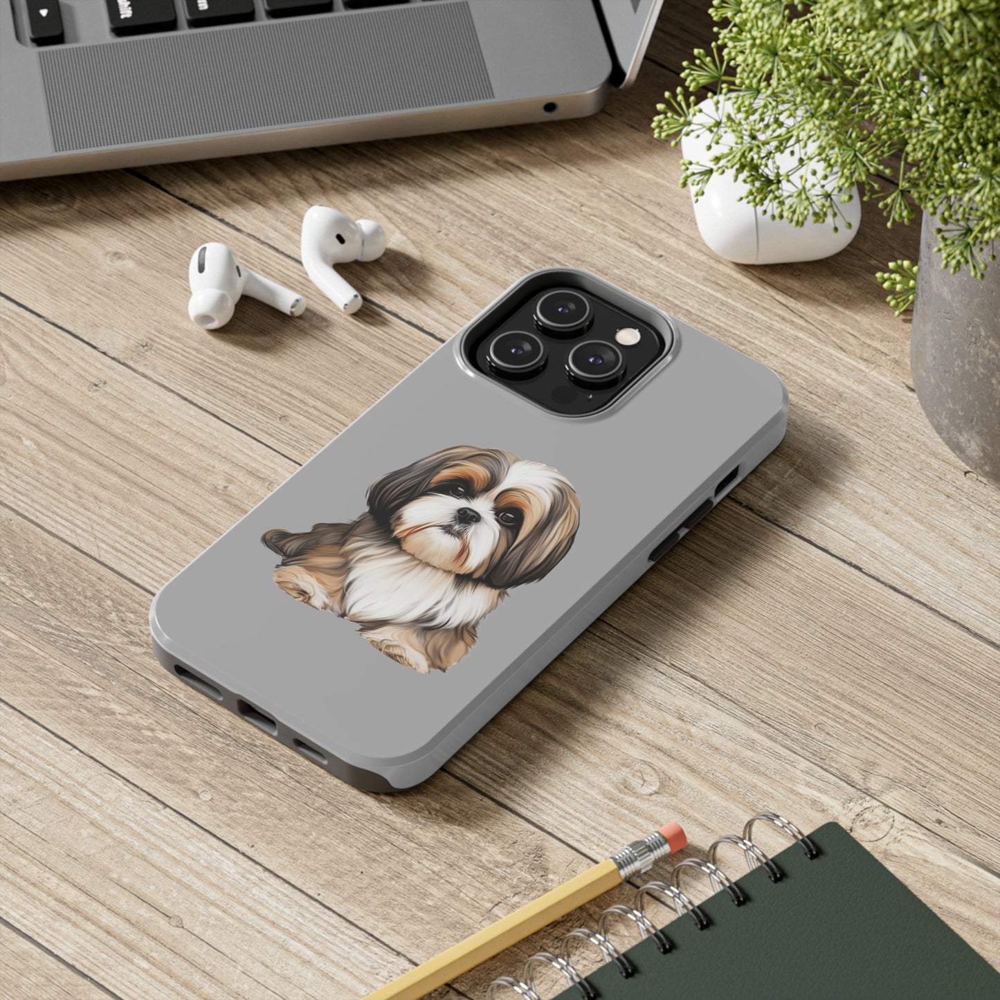 Light Grey Shih Tzu Tough Phone Case