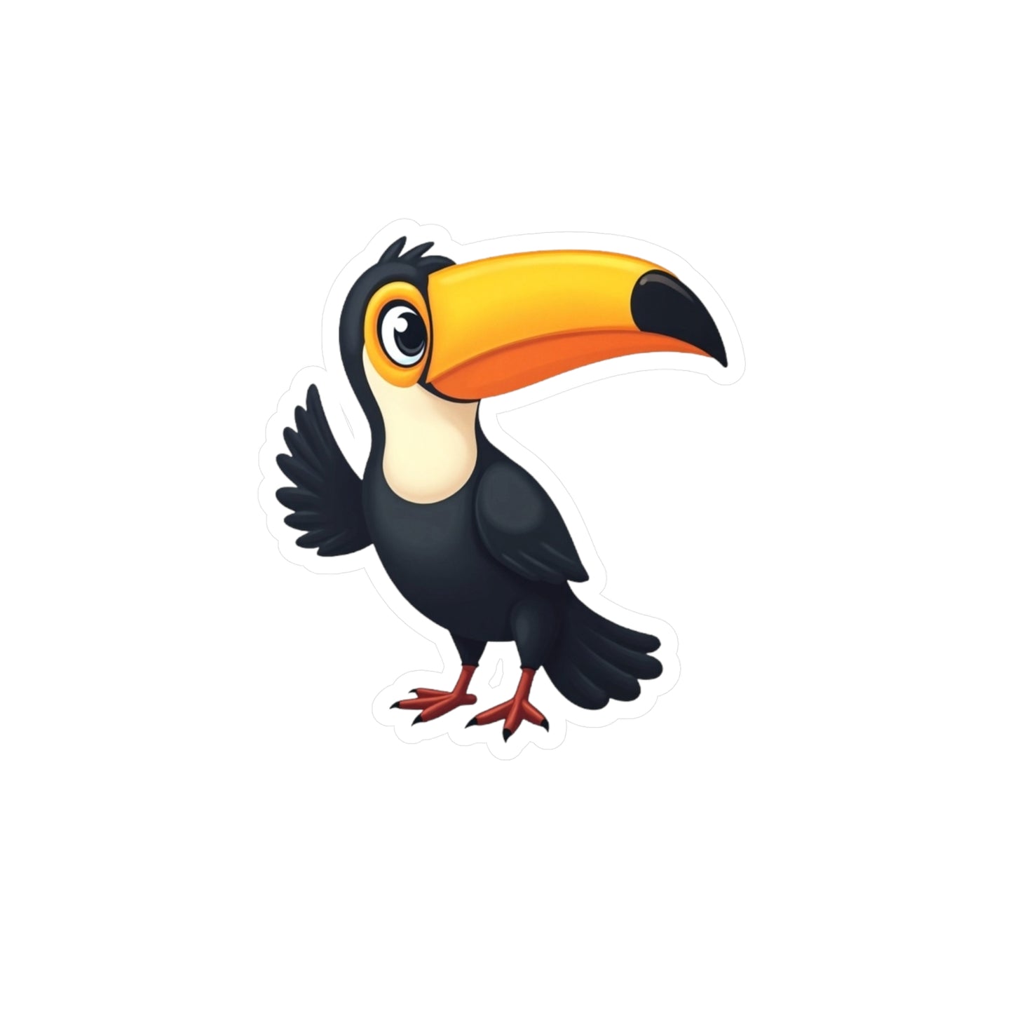 Toucan Sticker, Tropical Decal, Bird Vinyl Sticker, Nature Laptop Decal, Car Decal, Water Bottle Sticker