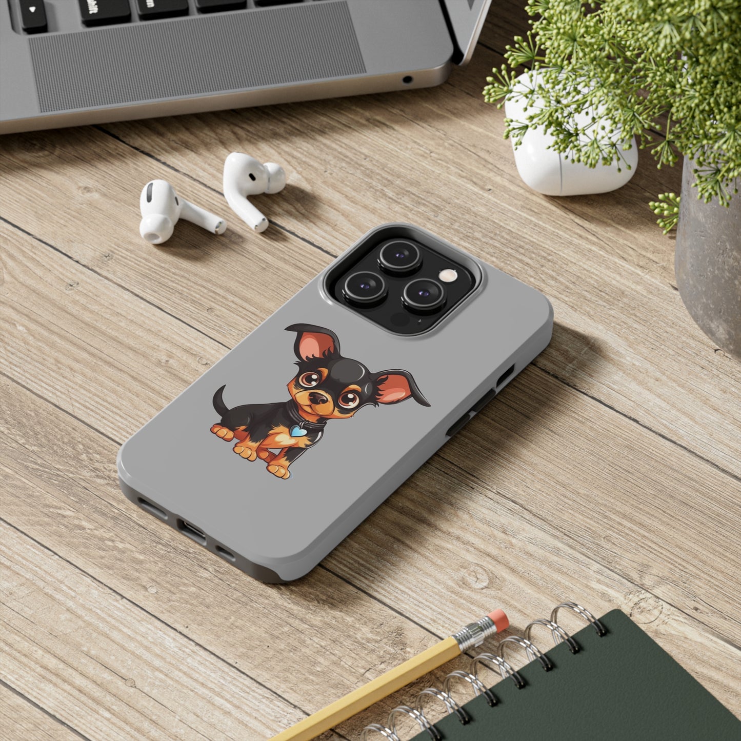 Light Grey Chihuahua Tough Phone Case