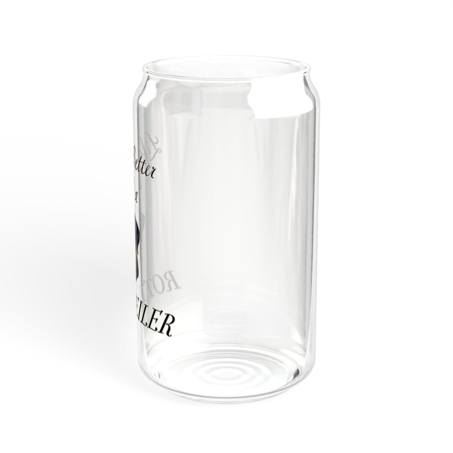 Rottweiler Sipper Glass, 16oz