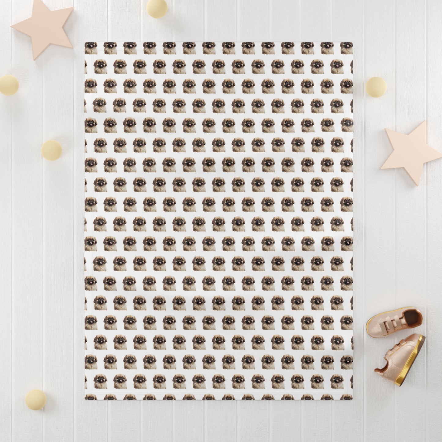 Pekingese Soft Fleece Baby Blanket
