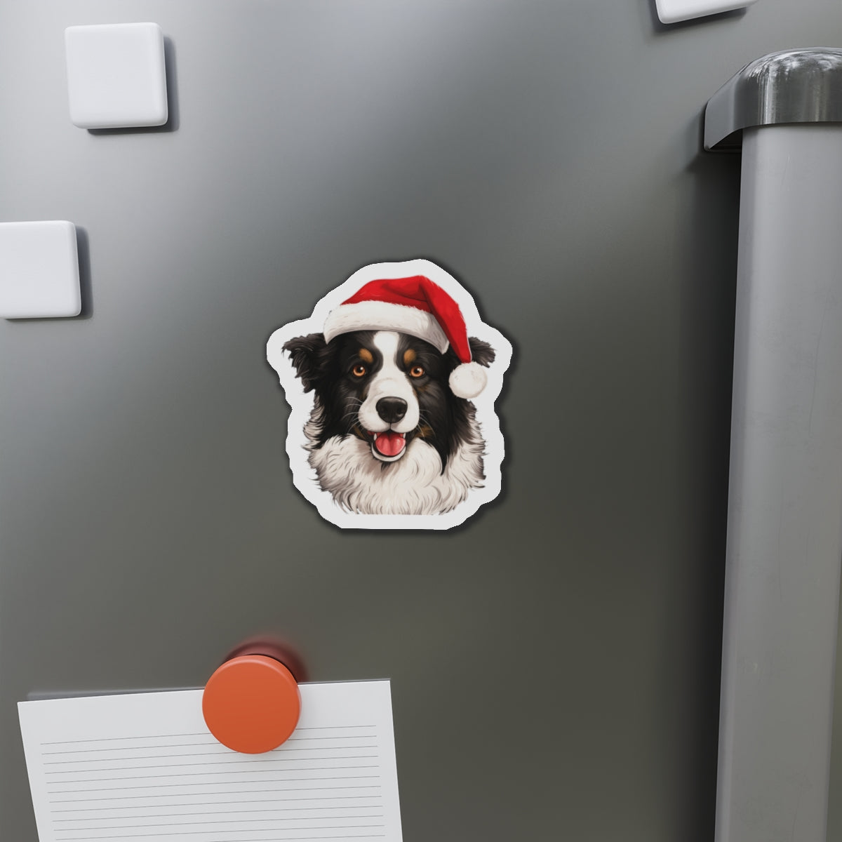 Christmas Collie Magnet - Die Cut