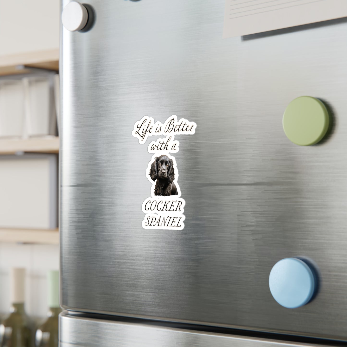 Black Cocker Spaniel Sticker - Kiss-Cut Vinyl Dog Decals