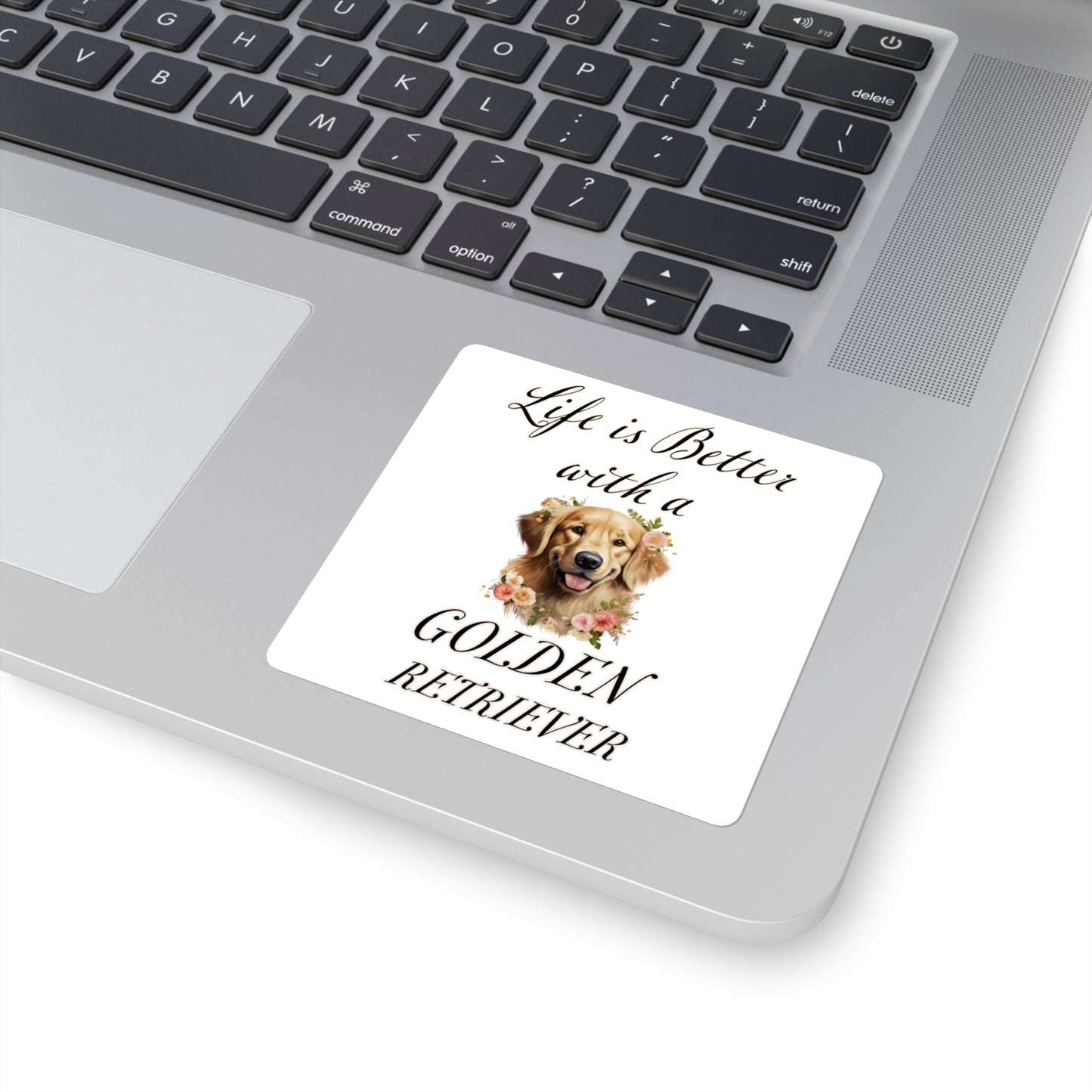 Life is Better with a Golden Retriever Square Stickers