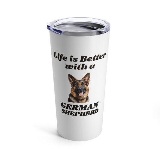 German Shepherd Tumbler, Stainless Steel 20oz