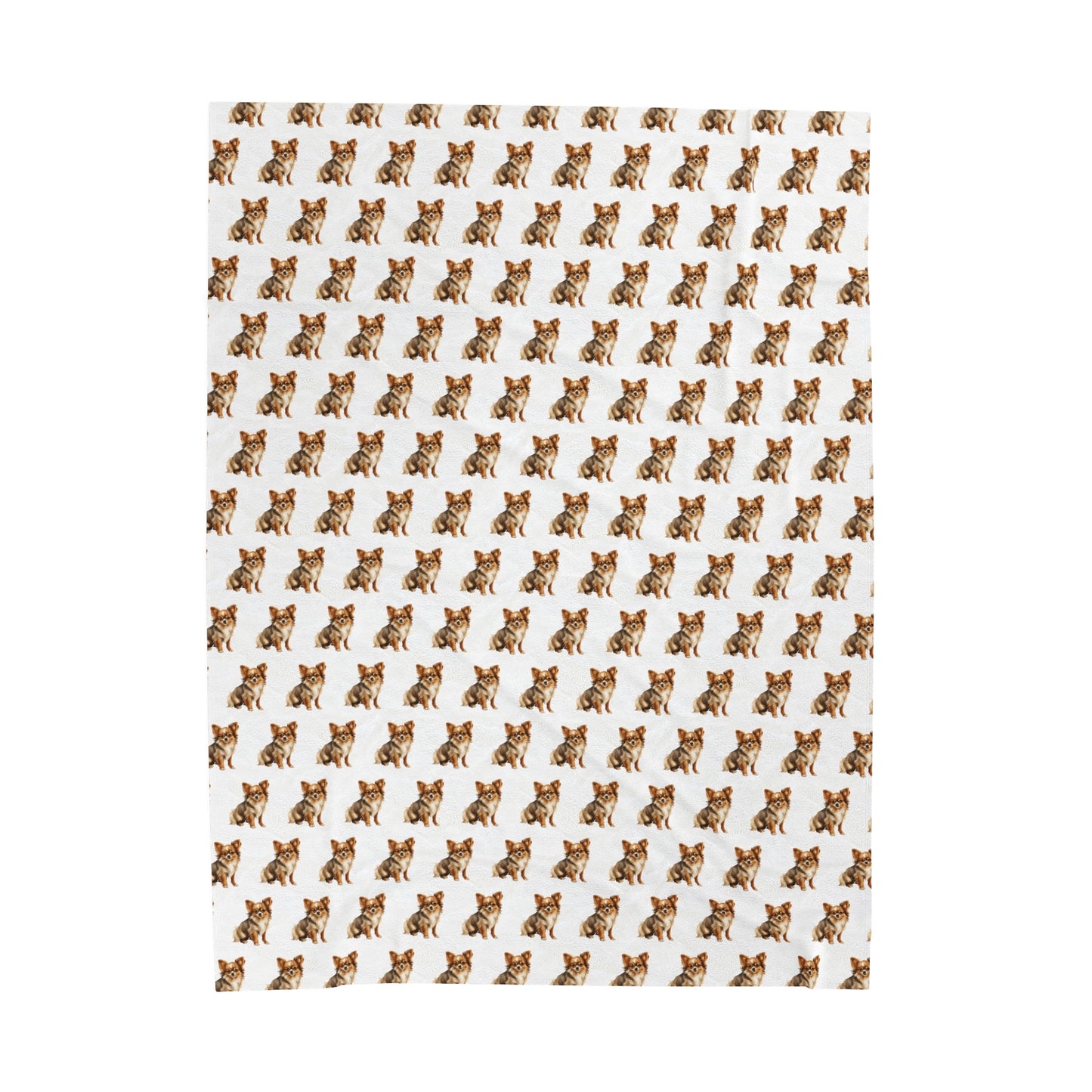 Pomchi Blanket (Velveteen Plush, White)