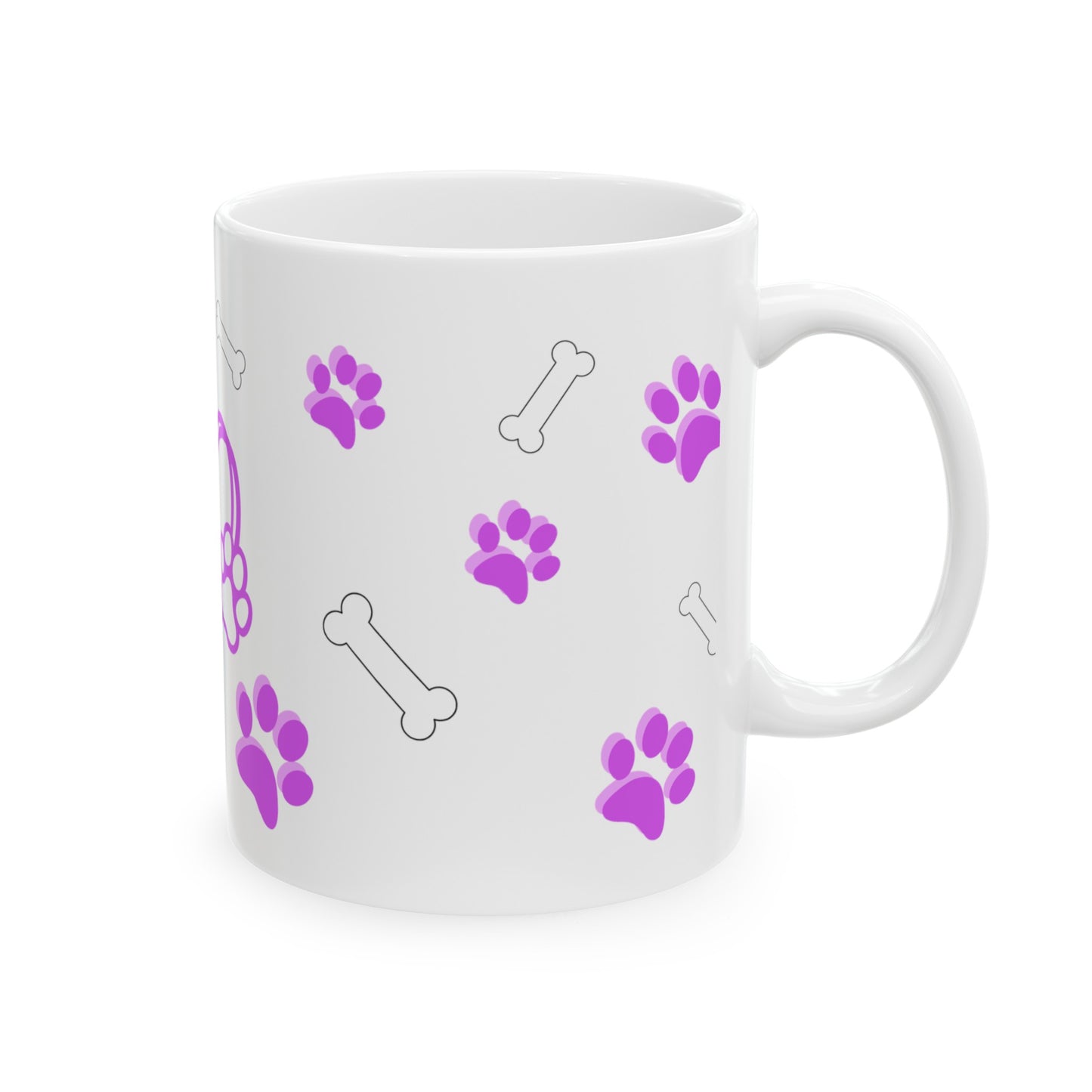 Dog Paw Heart Mug - 11 oz