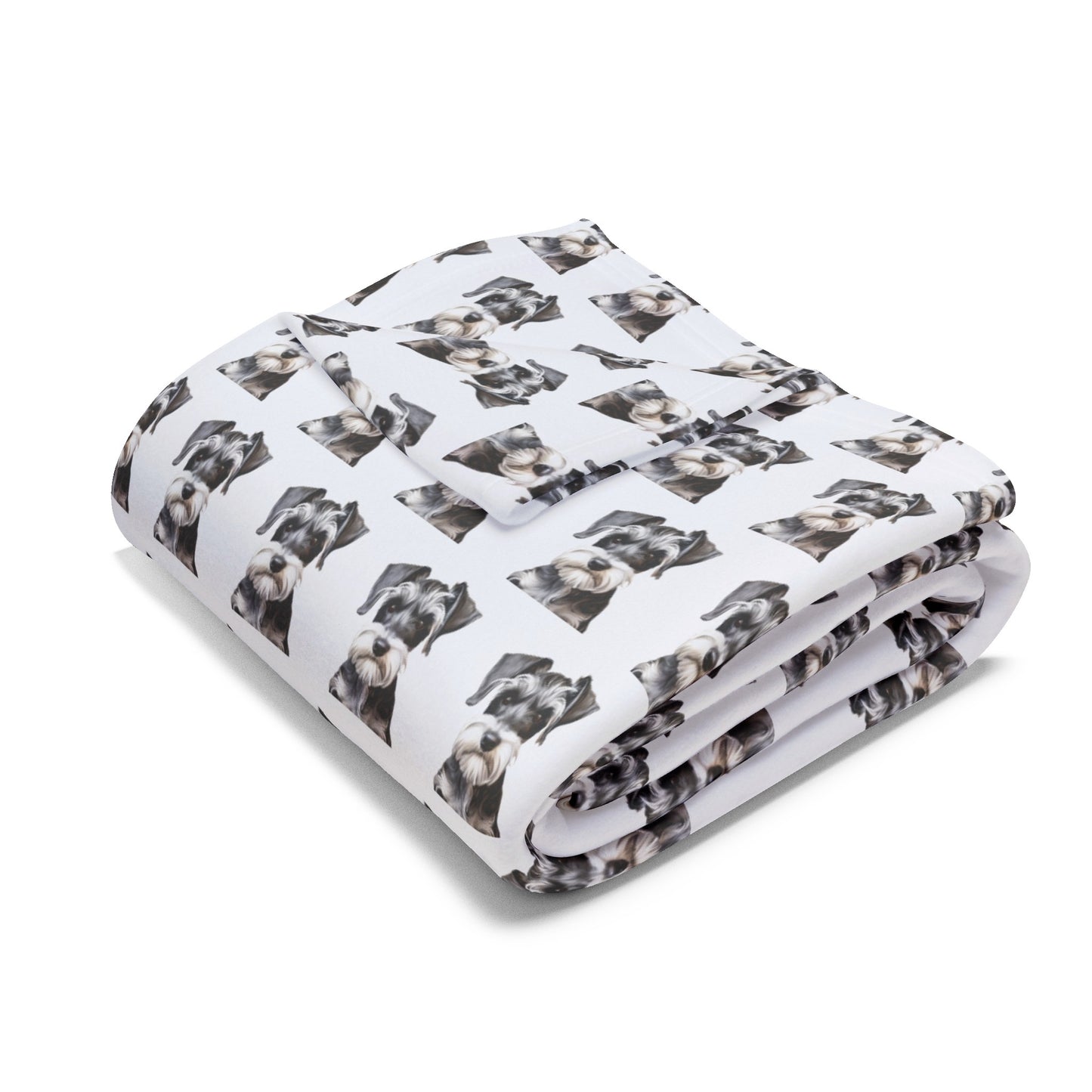 Schnauzer Blanket - Arctic Fleece Dog Throw - Gift for Dog Mom - Pet Decor
