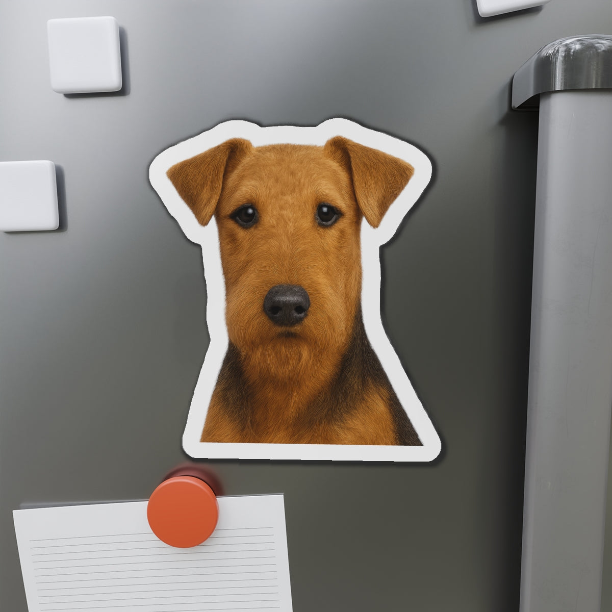 Airedale Terrier Die-Cut Magnet, Fridge Magnet, Cute Dog Magnet, Animal Lover Gift, Pet Owner Decor, Kitchen Decor