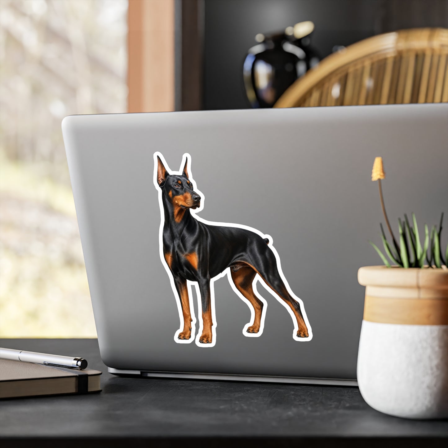 Doberman Pinscher Sticker | Waterproof Vinyl Decal | Dog Lover Gift