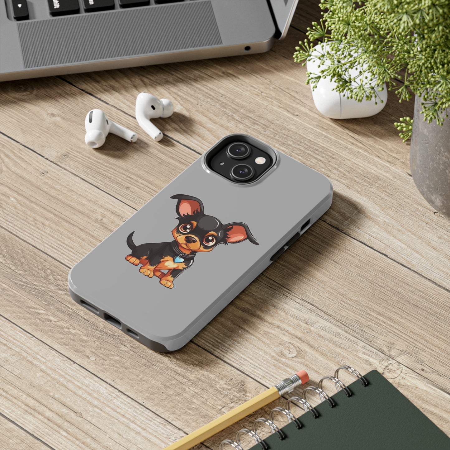 Light Grey Chihuahua Tough Phone Case