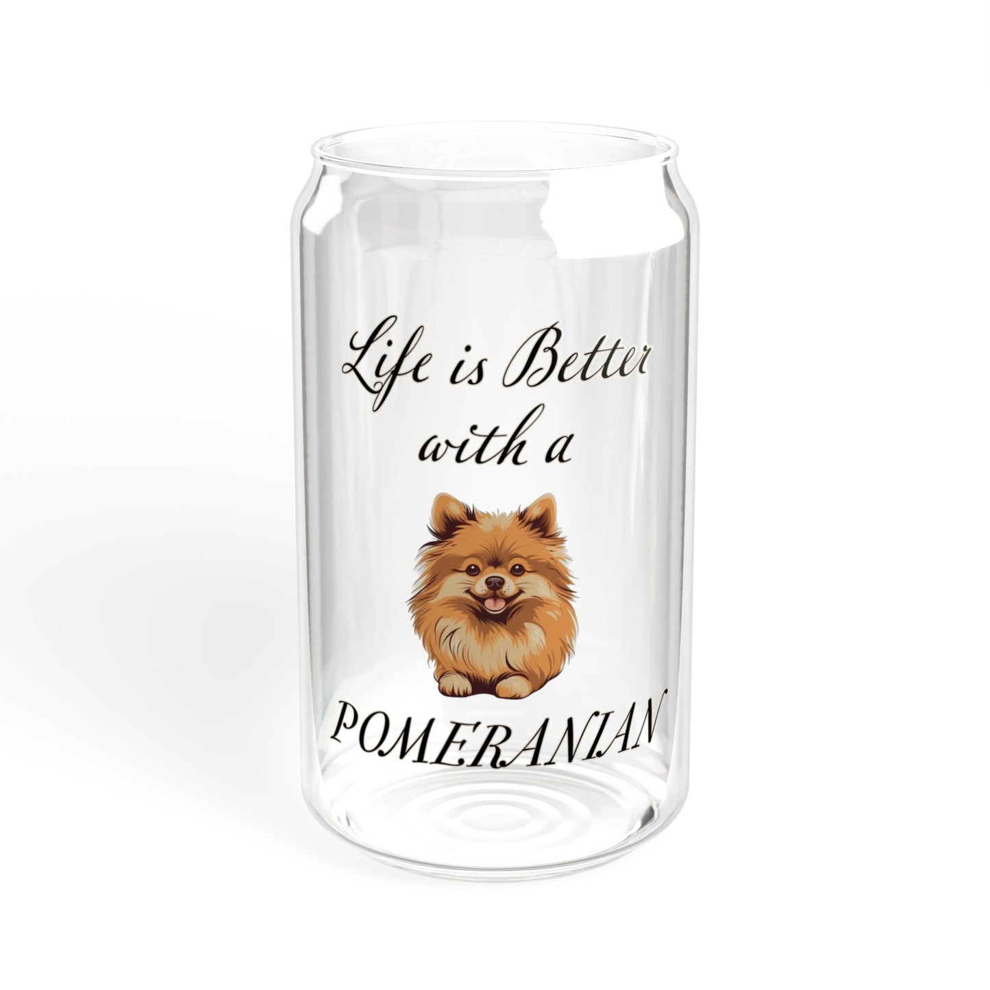 Pomeranian Sipper Glass, 16oz