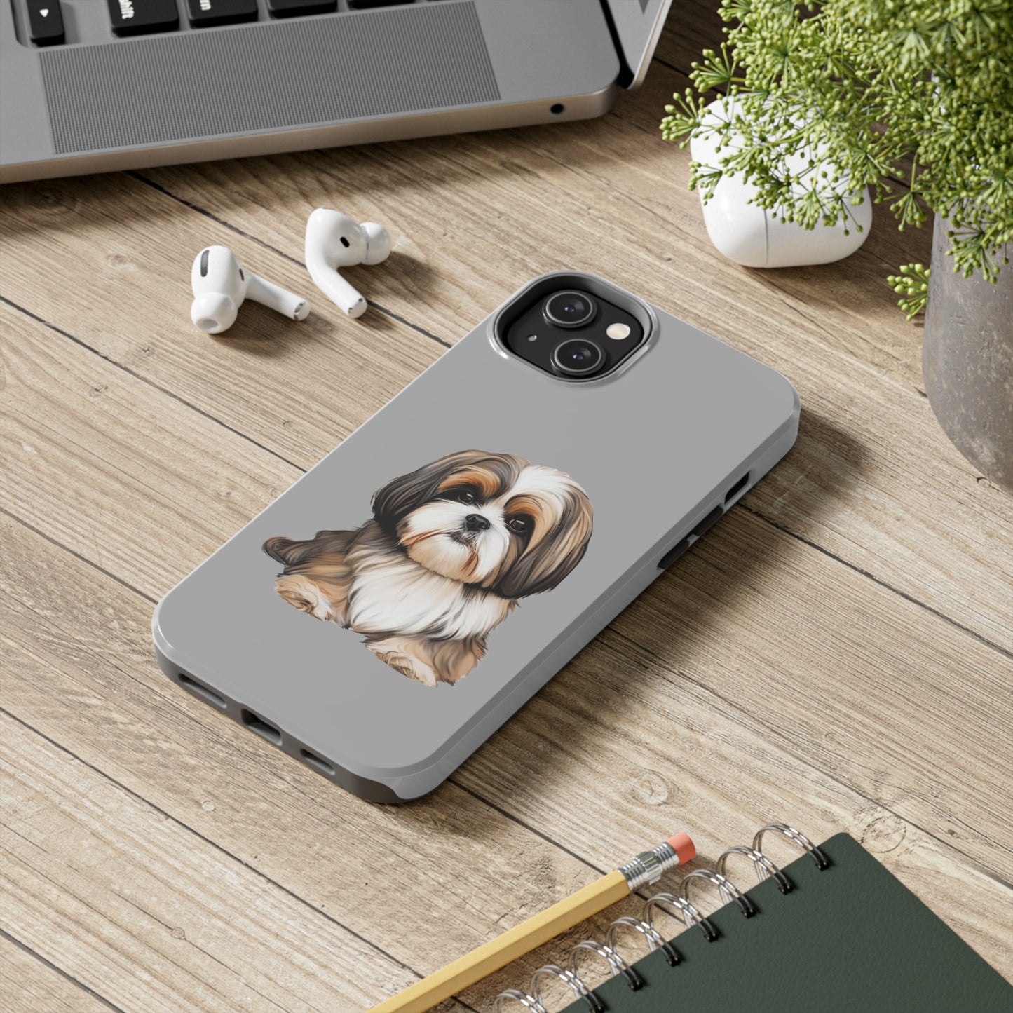 Light Grey Shih Tzu Tough Phone Case