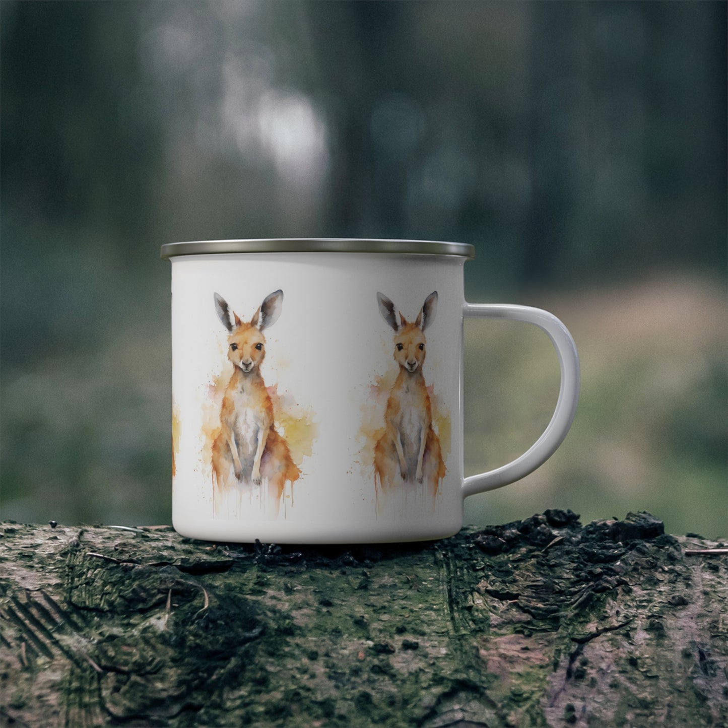 Kangaroo Enamel Camping Mug