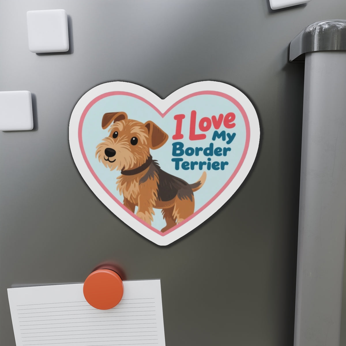 Border Terrier Die-Cut Magnet - Cute Dog Breed Refrigerator Magnet, Pet Lover Gift, Animal Decor, Fridge Decoration, Puppy Art Magnet