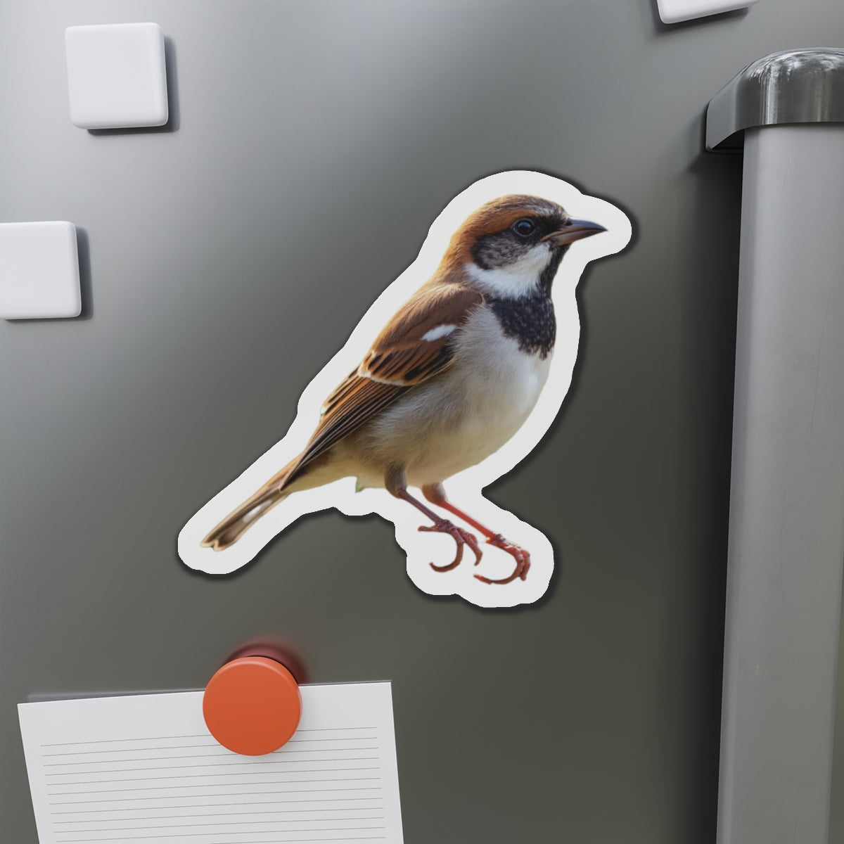 Sparrow Magnet Die-Cut Magnets, Bird Fridge Magnets, Animal Kitchen Decor, Cute Bird Magnets, Refrigerator Decorations