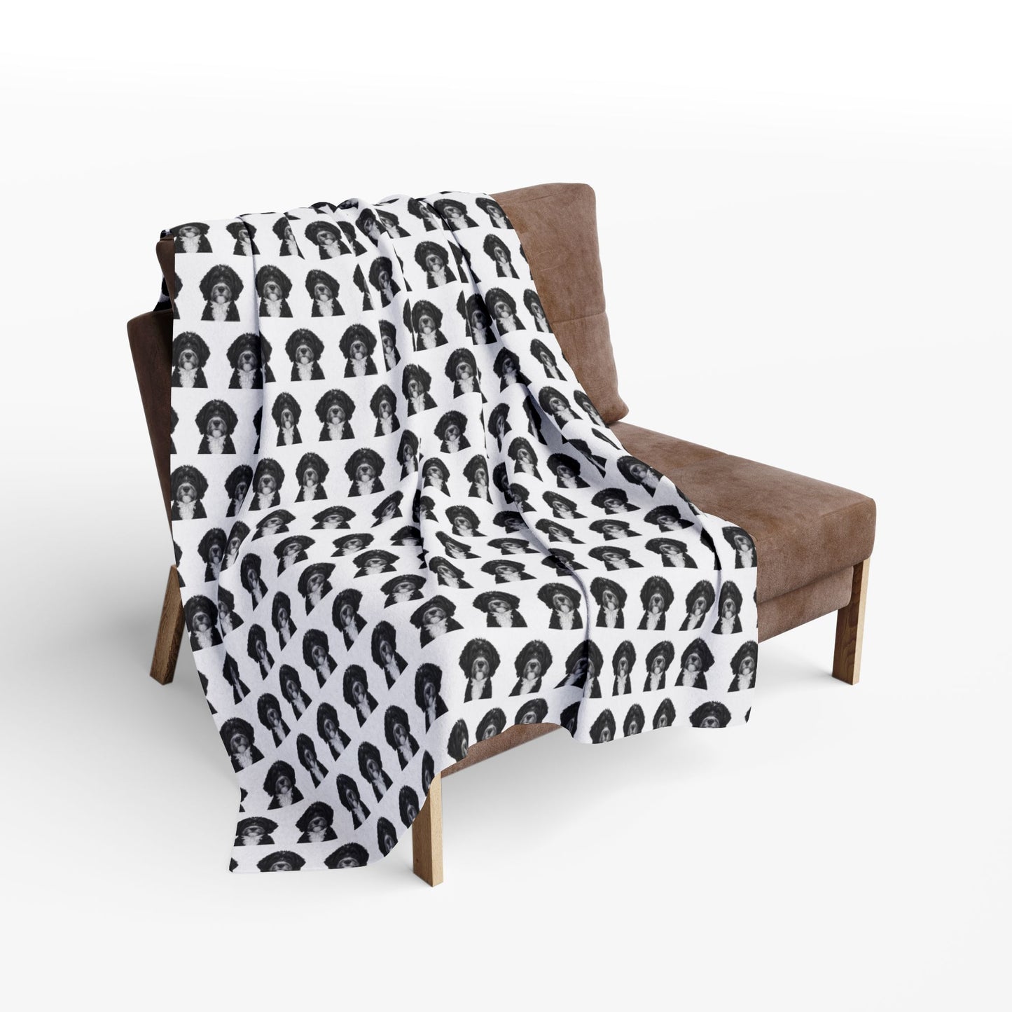 Bernedoodle Fleece Blanket, Dog Design Cozy Arctic Throw for Dog Lovers, Animal Print Home Decor, Winter Gift Idea, Pet Owner Present