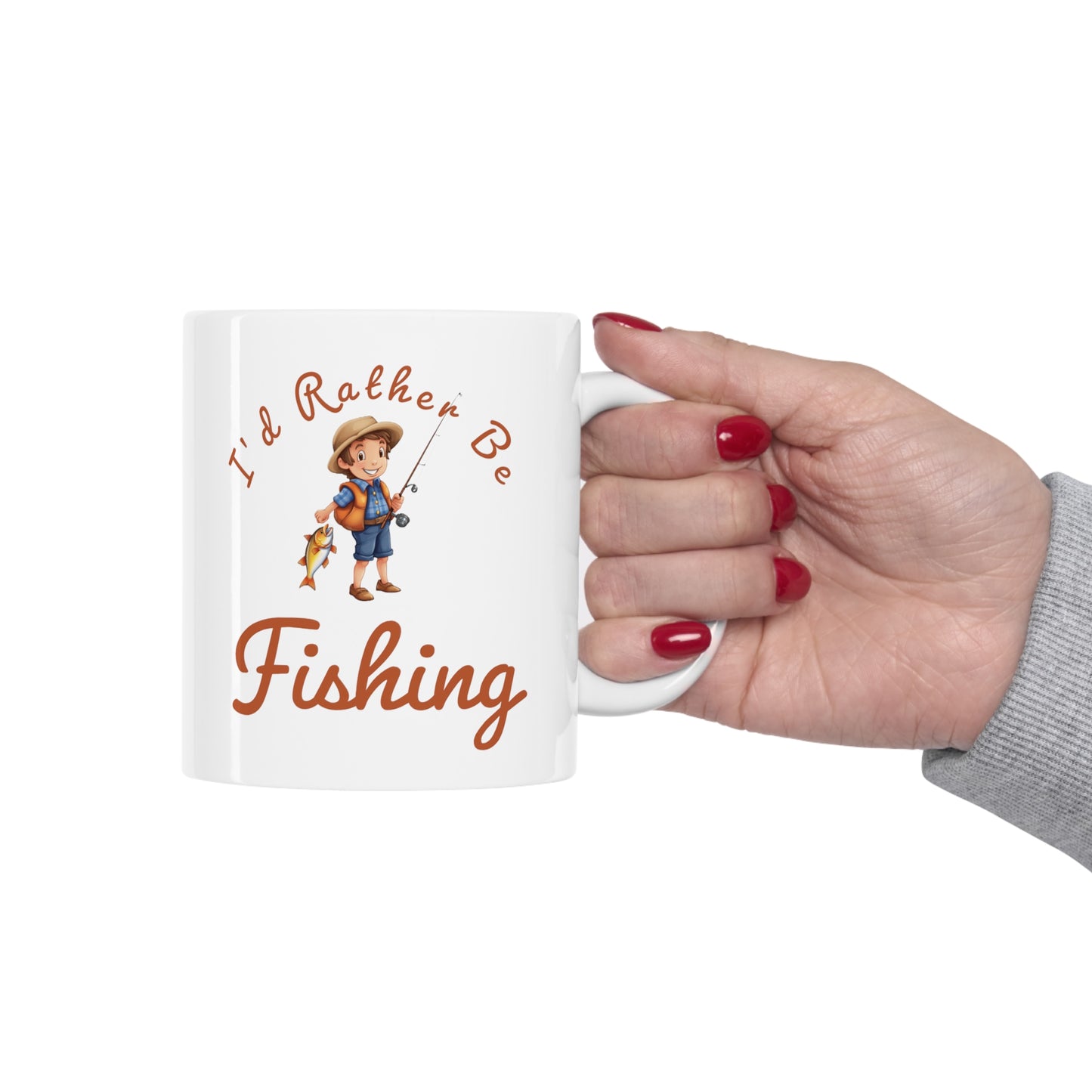 I'd Rather Be Fishing boy - 11oz
