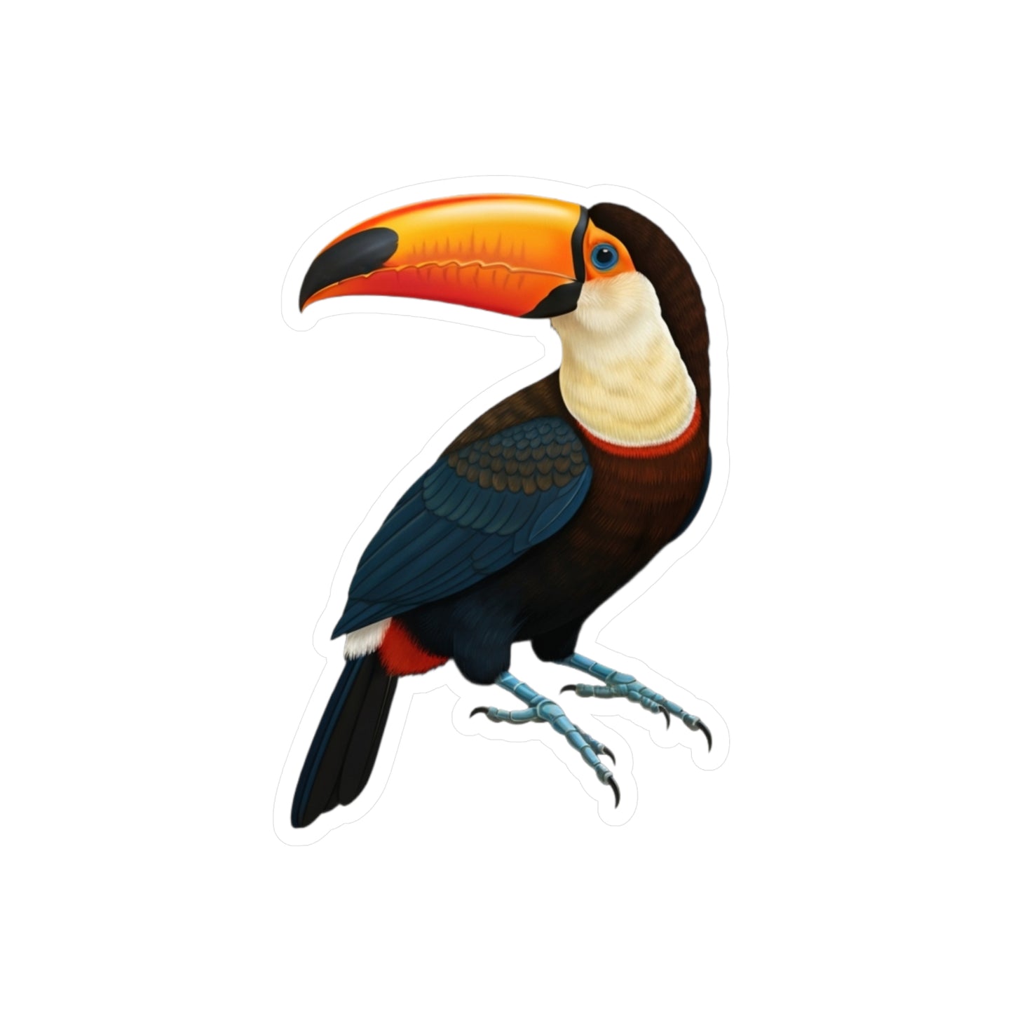 Toucan Sticker, Tropical Decal, Bird Vinyl Sticker, Nature Laptop Decal, Car Decal, Water Bottle Sticker
