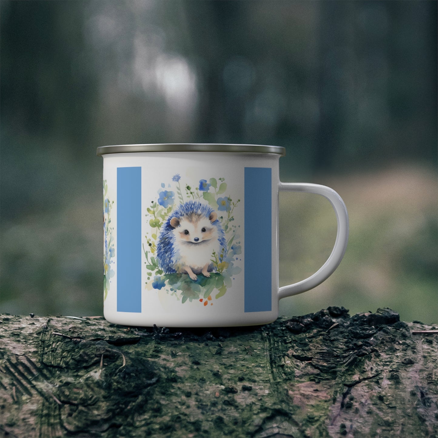 Hedgehog Enamel Camping Mug