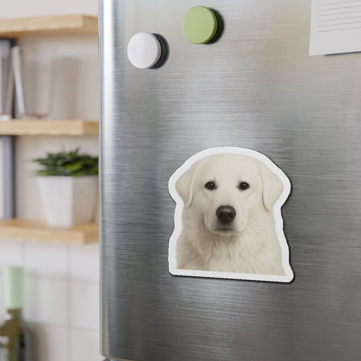 Akbash Die-Cut Magnet, Fridge Magnet, Cute Dog Magnet, Animal Lover Gift, Pet Owner Decor, Kitchen Decor