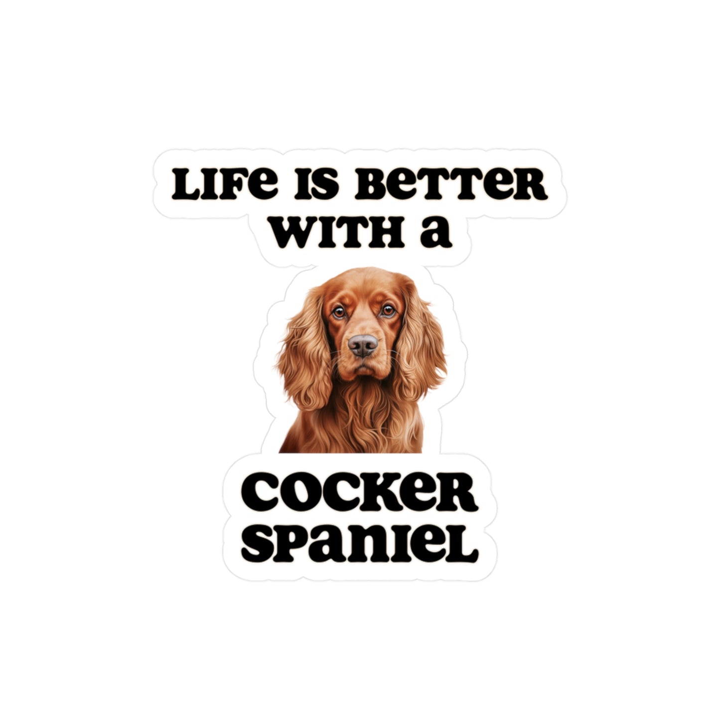 Cocker Spaniel Sticker - Kiss-Cut Vinyl Dog Decals