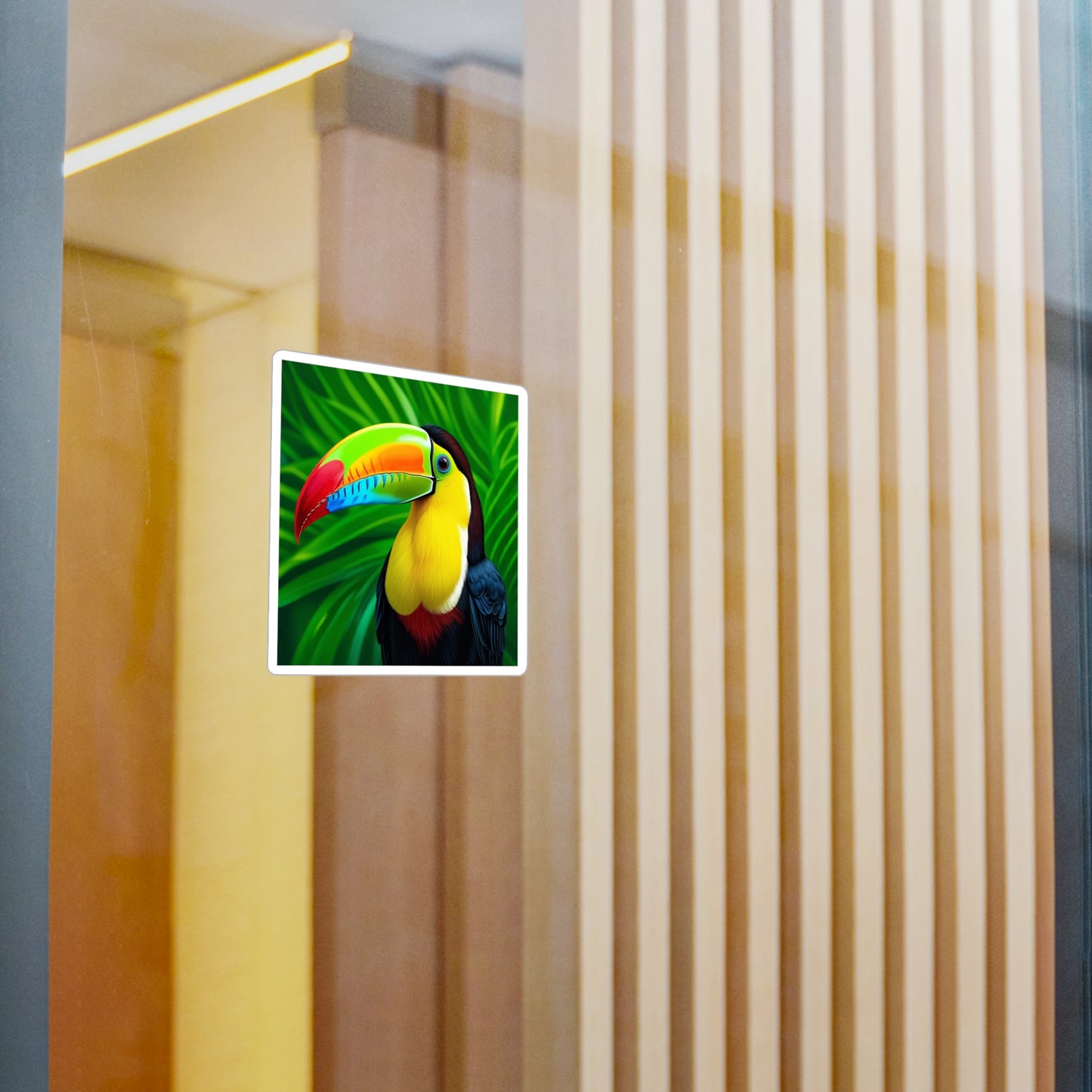 Toucan Sticker, Tropical Decal, Bird Vinyl Sticker, Nature Laptop Decal, Car Decal, Water Bottle Sticker