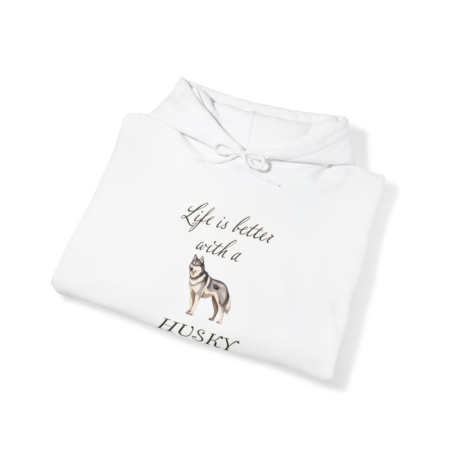 Life is Better with a Husky Hoodie - Unisex Heavy Blend Hooded Sweatshirt