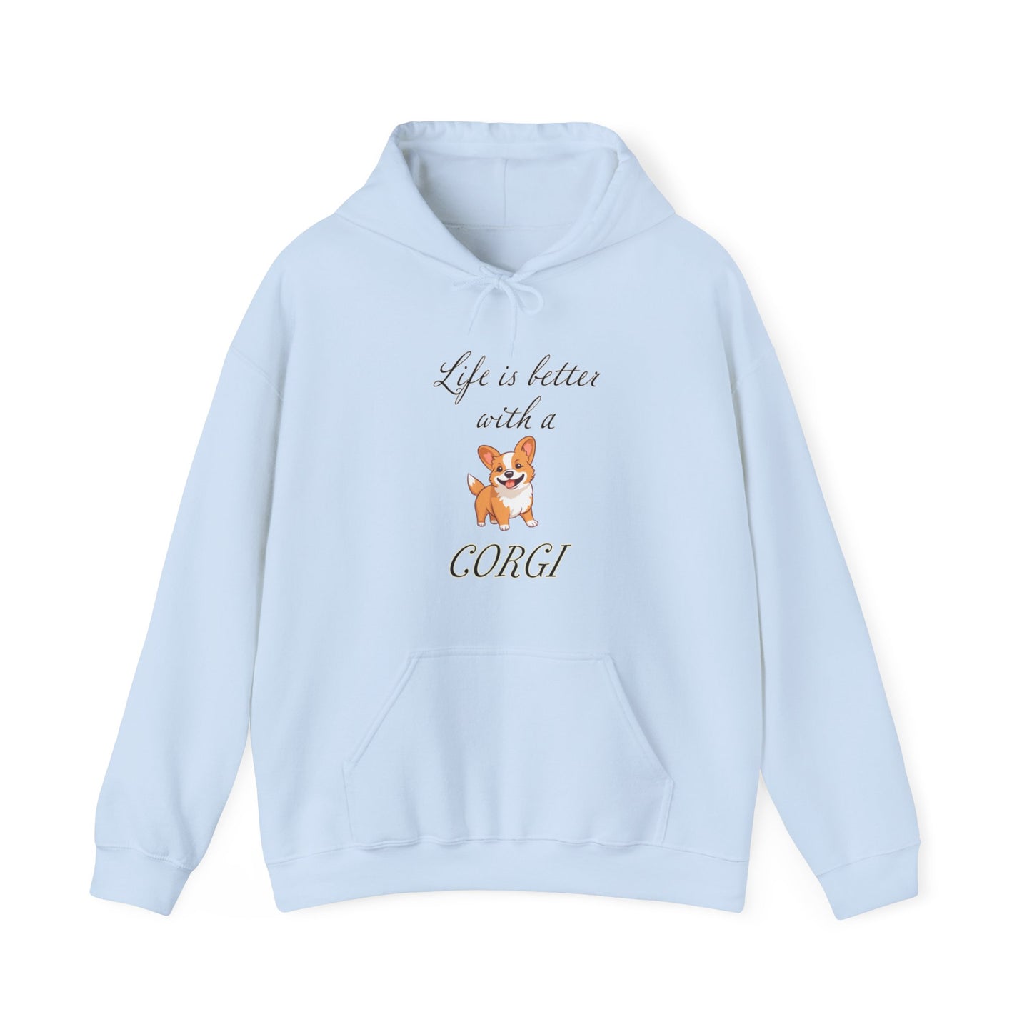 Life is Better with a Corgi Hoodie - Unisex Heavy Blend Hooded Sweatshirt