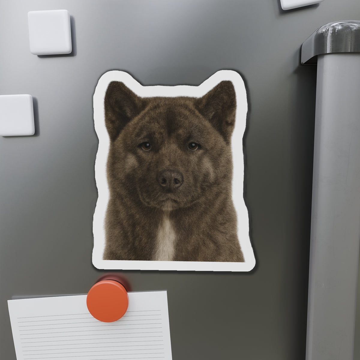 Brindle Akita Die-Cut Magnet, Fridge Magnet, Cute Dog Magnet, Animal Lover Gift, Pet Owner Decor, Kitchen Decor