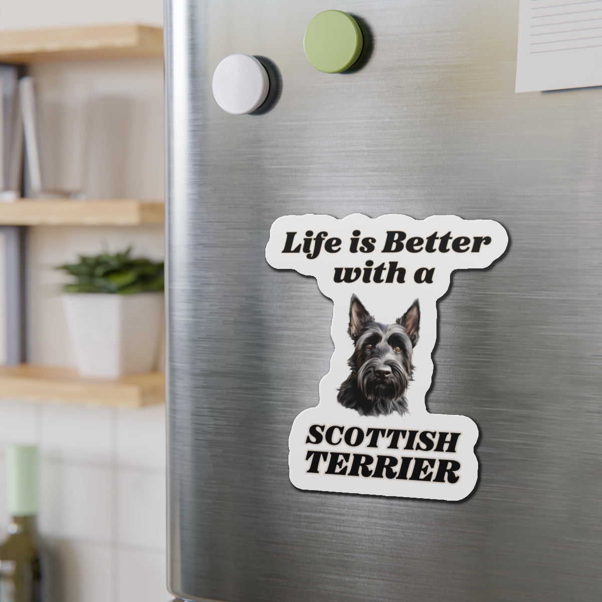 Scottish Terrier Magnet | Die Cut Dog Magnet | Pet Kitchen Decor