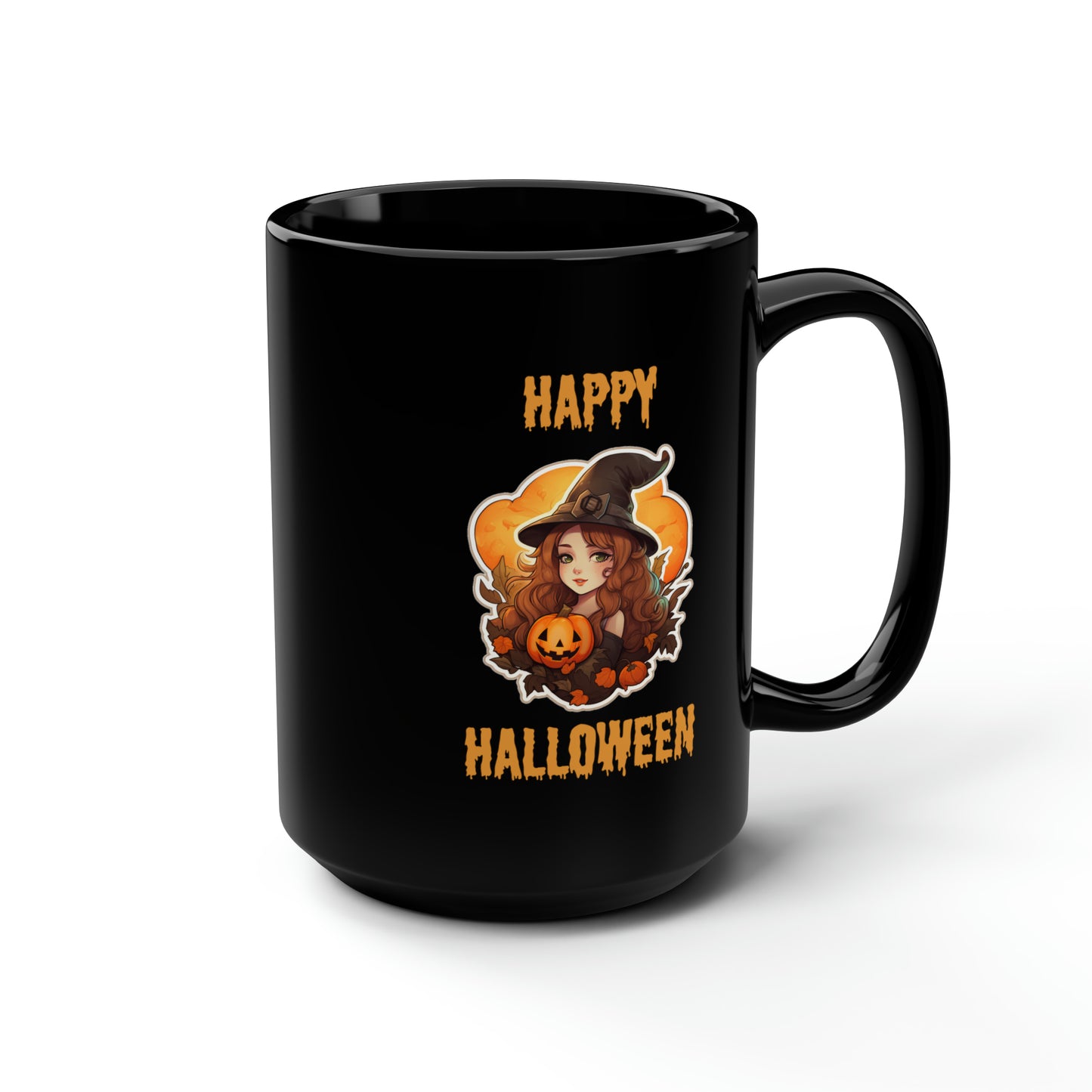 Happy Halloween Mug - 15oz Black Ceramic Mug