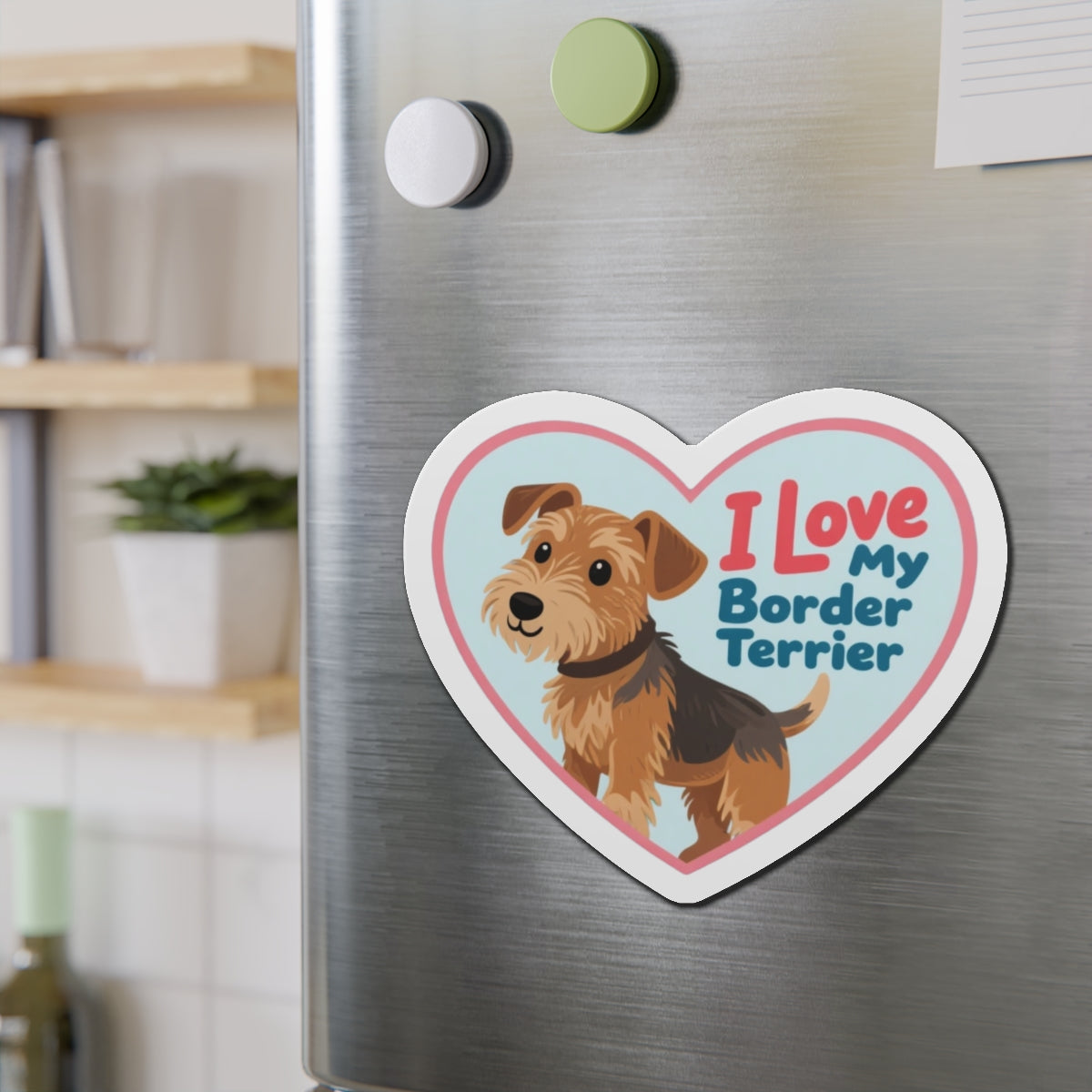 Border Terrier Die-Cut Magnet - Cute Dog Breed Refrigerator Magnet, Pet Lover Gift, Animal Decor, Fridge Decoration, Puppy Art Magnet