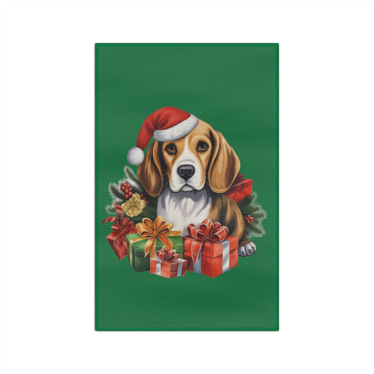 Beagle Christmas Soft Tea Towel