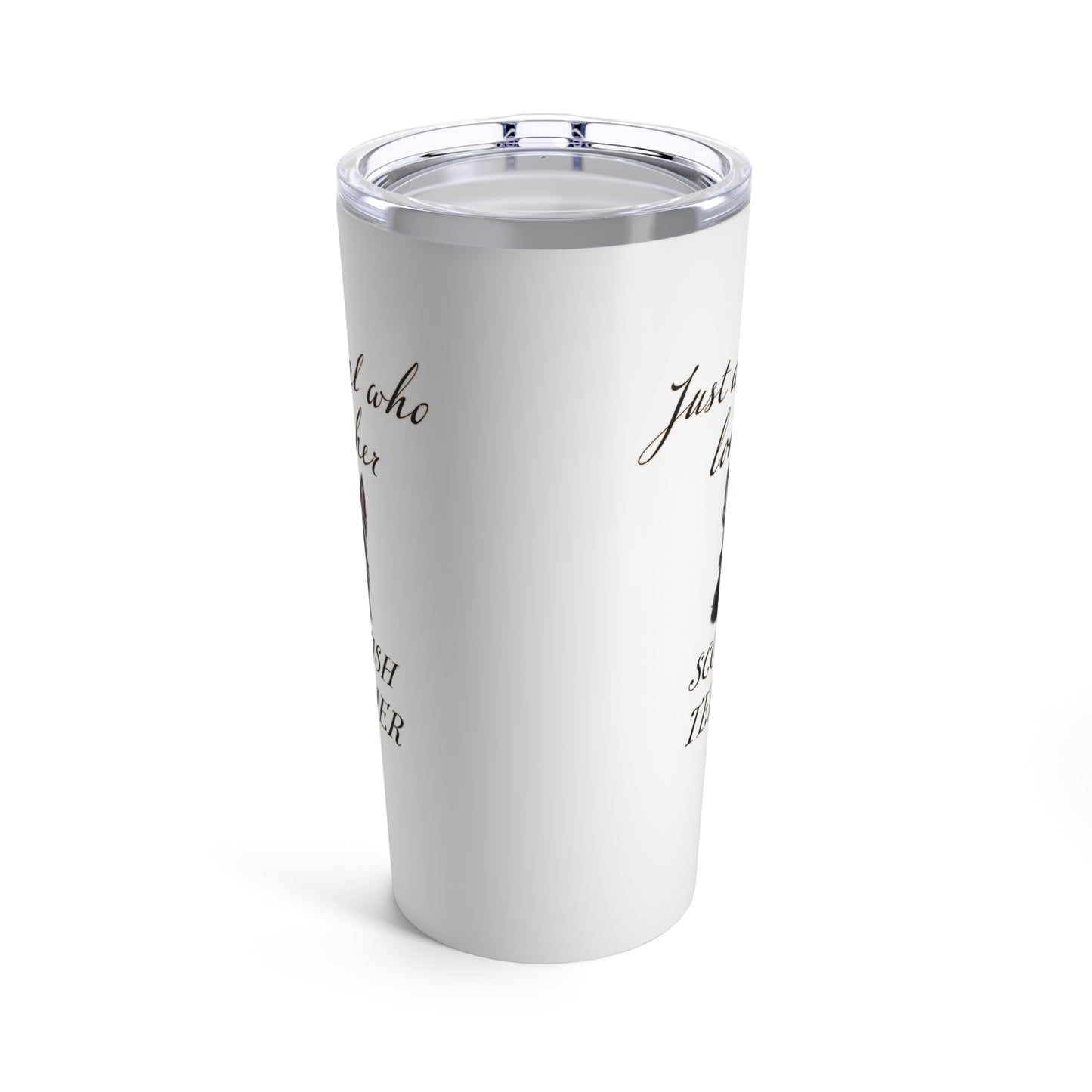 Scottish Terrier Tumbler | Dog Travel Mug | Dog Mom Gift | Just a Girl Who Loves Her Scottish Terrier | Stainless Steel 20oz