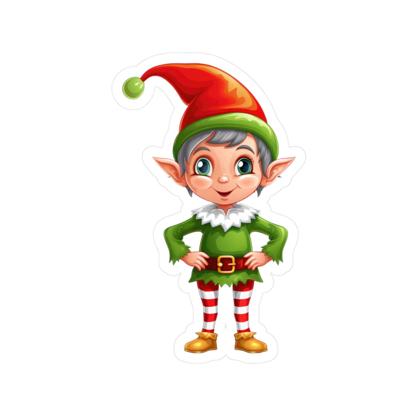 Christmas Elf Sticker - Kiss-Cut Vinyl Decals