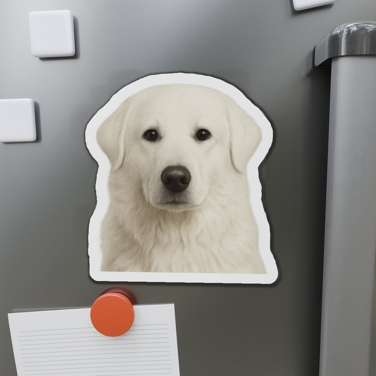 Akbash Die-Cut Magnet, Fridge Magnet, Cute Dog Magnet, Animal Lover Gift, Pet Owner Decor, Kitchen Decor