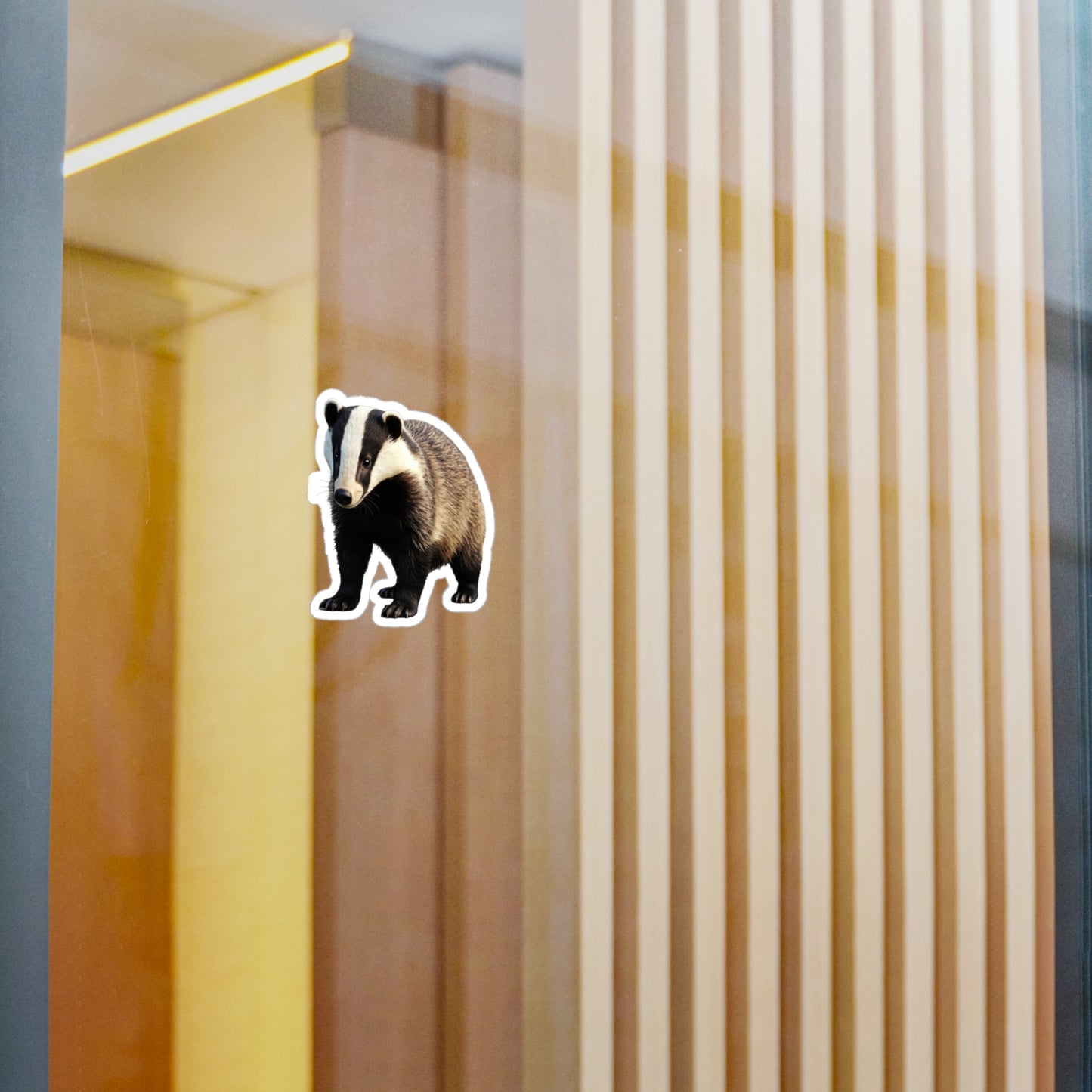 Badger Sticker Decal, Nature Animal Lover Gift, Laptop Water Bottle Phone Decal, Car Bumper Sticker, Wildlife Vinyl Sticker