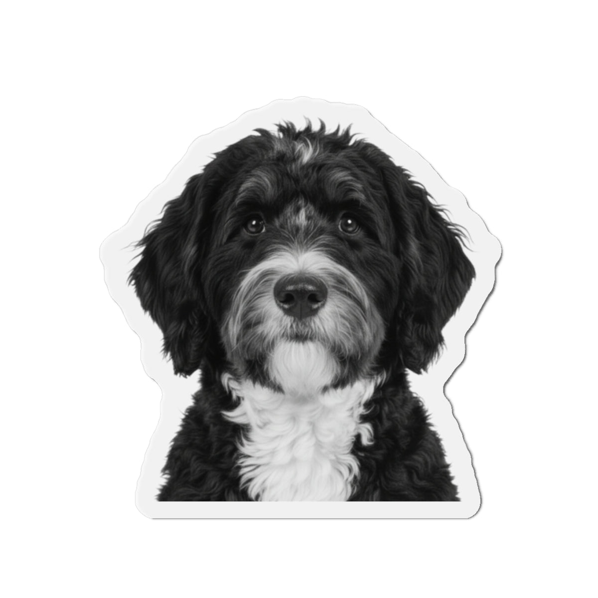 Bernedoodle Die-Cut Magnet - Bernese Mountain Dog and Poodle Mix, Cute Pet Gift, Fridge Decor, Animal Lover, Dog Mom, Puppy Art