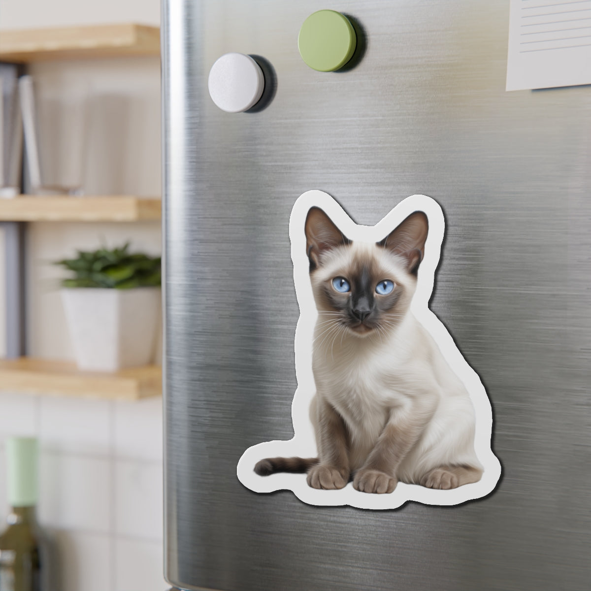 Siamese Magnet, Fridge Magnet, Cute Cat Magnet, Animal Lover Gift, Pet Owner Decor, Feline Kitchen Decor
