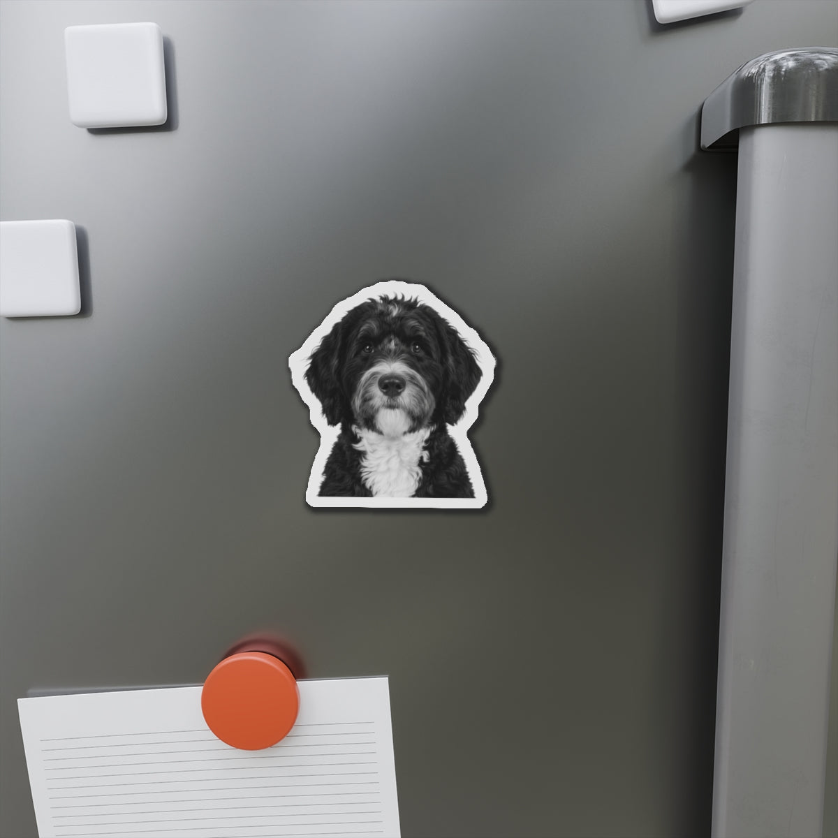 Bernedoodle Die-Cut Magnet - Bernese Mountain Dog and Poodle Mix, Cute Pet Gift, Fridge Decor, Animal Lover, Dog Mom, Puppy Art