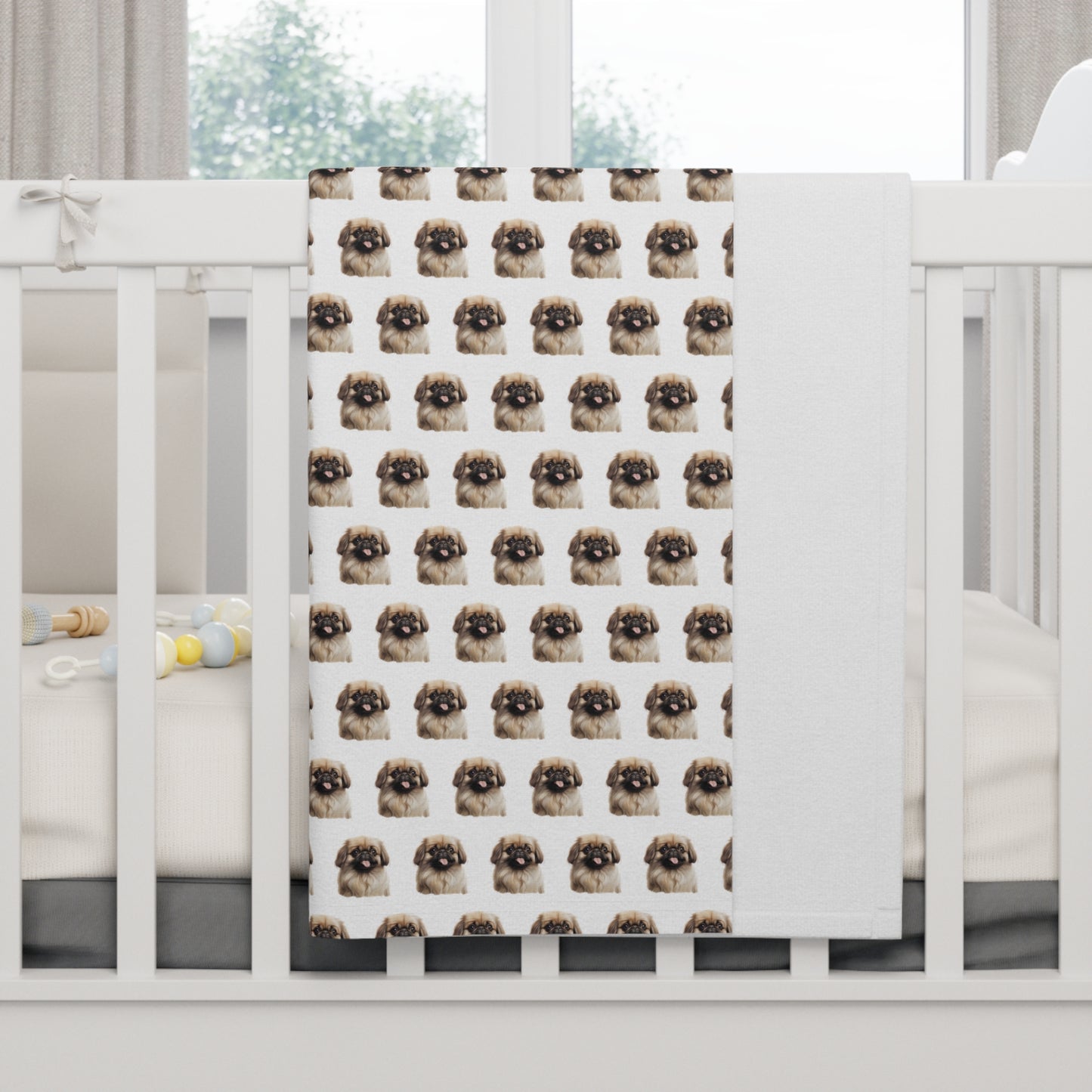 Pekingese Soft Fleece Baby Blanket