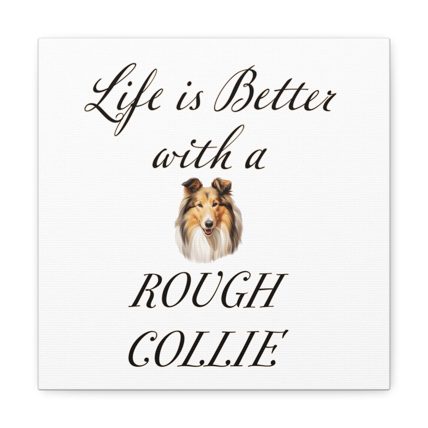 Rough Collie Art - Dog Print - Canvas Gallery Wraps