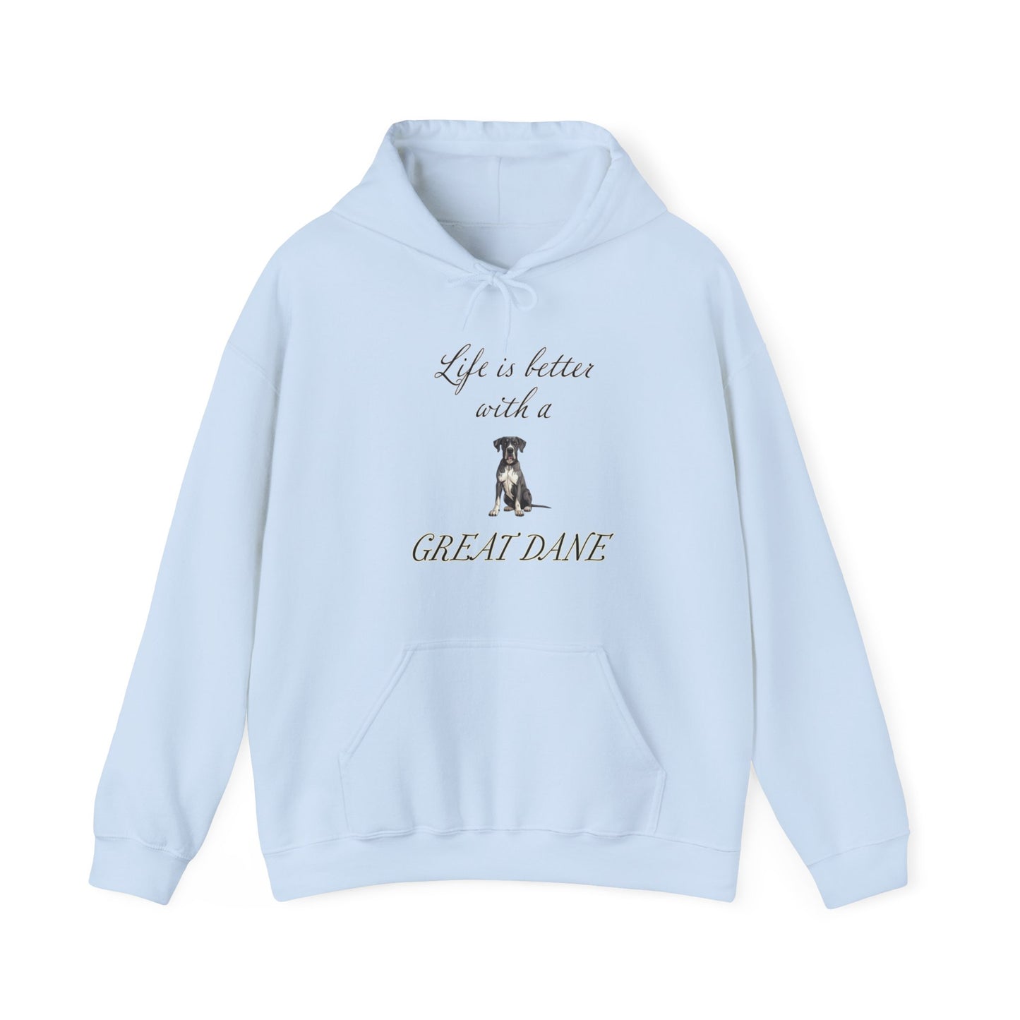 Life is Better with a Great Dane Hoodie - Unisex Heavy Blend Hooded Dog Mom or Dog Dad Sweatshirt, gift for Dog Mom, Gift for Dog Dad